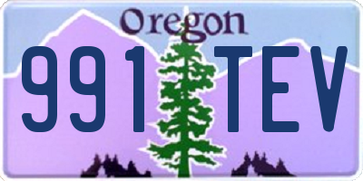 OR license plate 991TEV