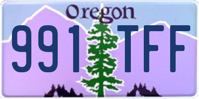 OR license plate 991TFF