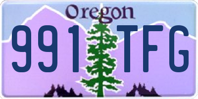 OR license plate 991TFG