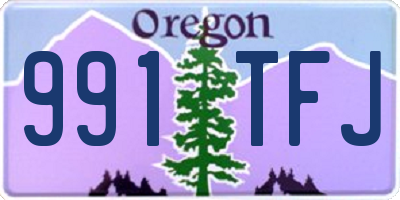 OR license plate 991TFJ