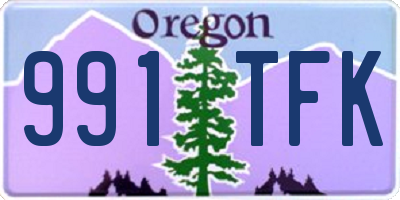 OR license plate 991TFK