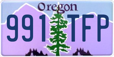 OR license plate 991TFP