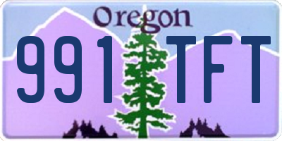 OR license plate 991TFT