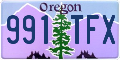 OR license plate 991TFX