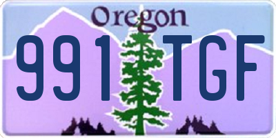 OR license plate 991TGF