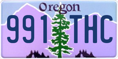 OR license plate 991THC