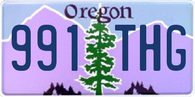 OR license plate 991THG