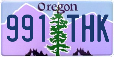 OR license plate 991THK