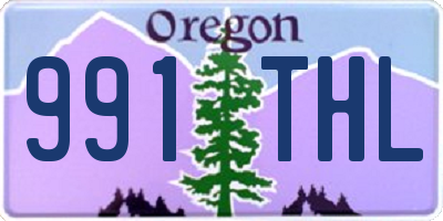 OR license plate 991THL