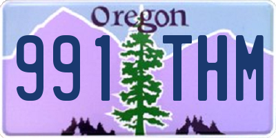 OR license plate 991THM