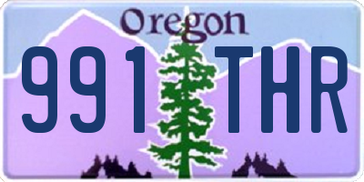 OR license plate 991THR