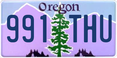 OR license plate 991THU