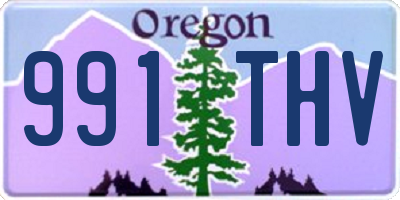 OR license plate 991THV