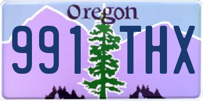 OR license plate 991THX