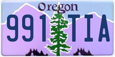 OR license plate 991TIA