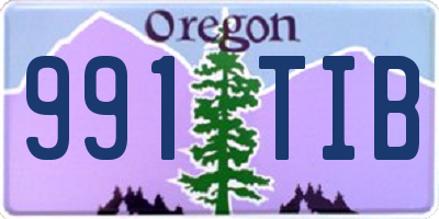 OR license plate 991TIB