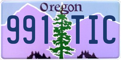 OR license plate 991TIC