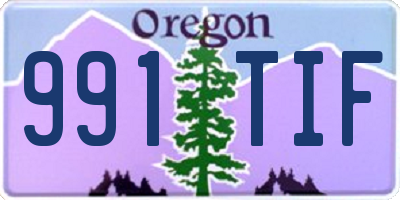 OR license plate 991TIF