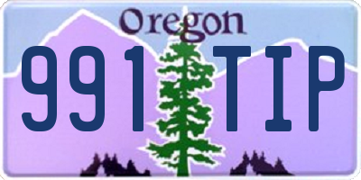 OR license plate 991TIP