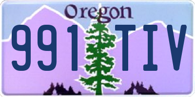 OR license plate 991TIV