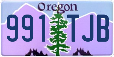 OR license plate 991TJB