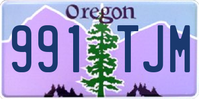 OR license plate 991TJM