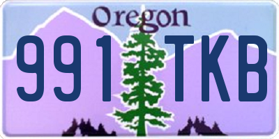 OR license plate 991TKB