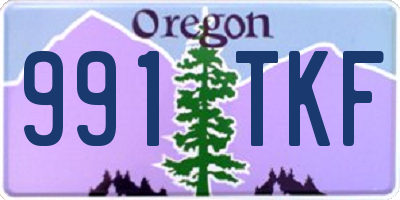 OR license plate 991TKF