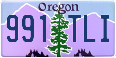 OR license plate 991TLI