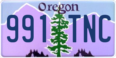 OR license plate 991TNC