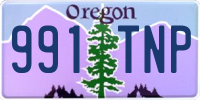 OR license plate 991TNP