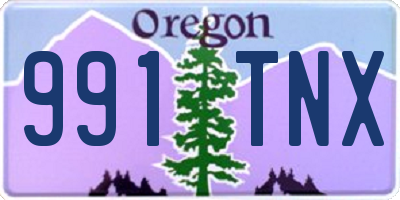 OR license plate 991TNX