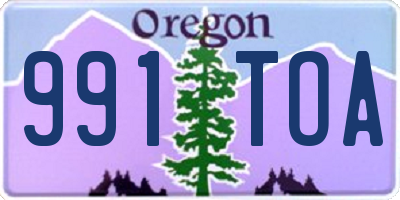 OR license plate 991TOA