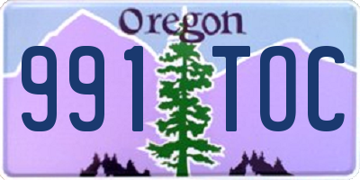 OR license plate 991TOC