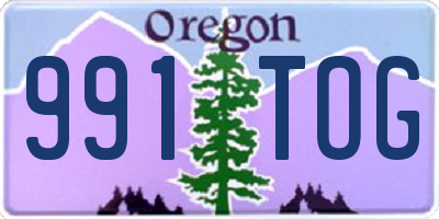 OR license plate 991TOG