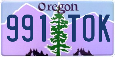 OR license plate 991TOK