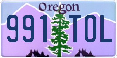 OR license plate 991TOL