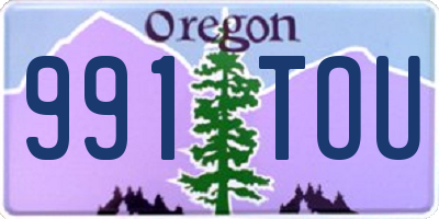 OR license plate 991TOU