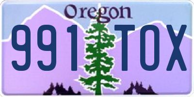 OR license plate 991TOX