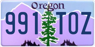 OR license plate 991TOZ