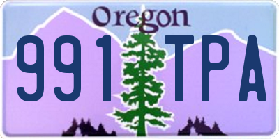 OR license plate 991TPA