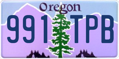 OR license plate 991TPB