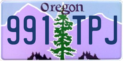 OR license plate 991TPJ