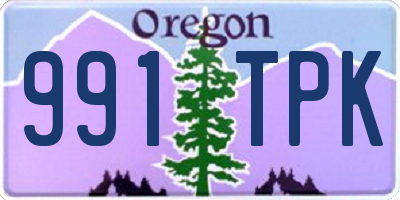 OR license plate 991TPK