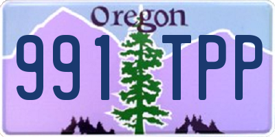 OR license plate 991TPP