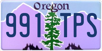 OR license plate 991TPS