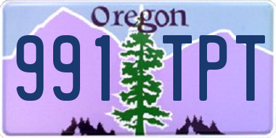 OR license plate 991TPT