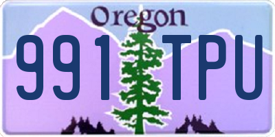 OR license plate 991TPU