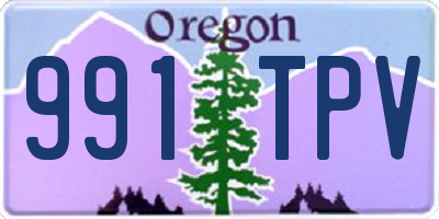 OR license plate 991TPV