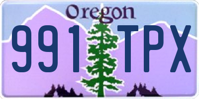 OR license plate 991TPX